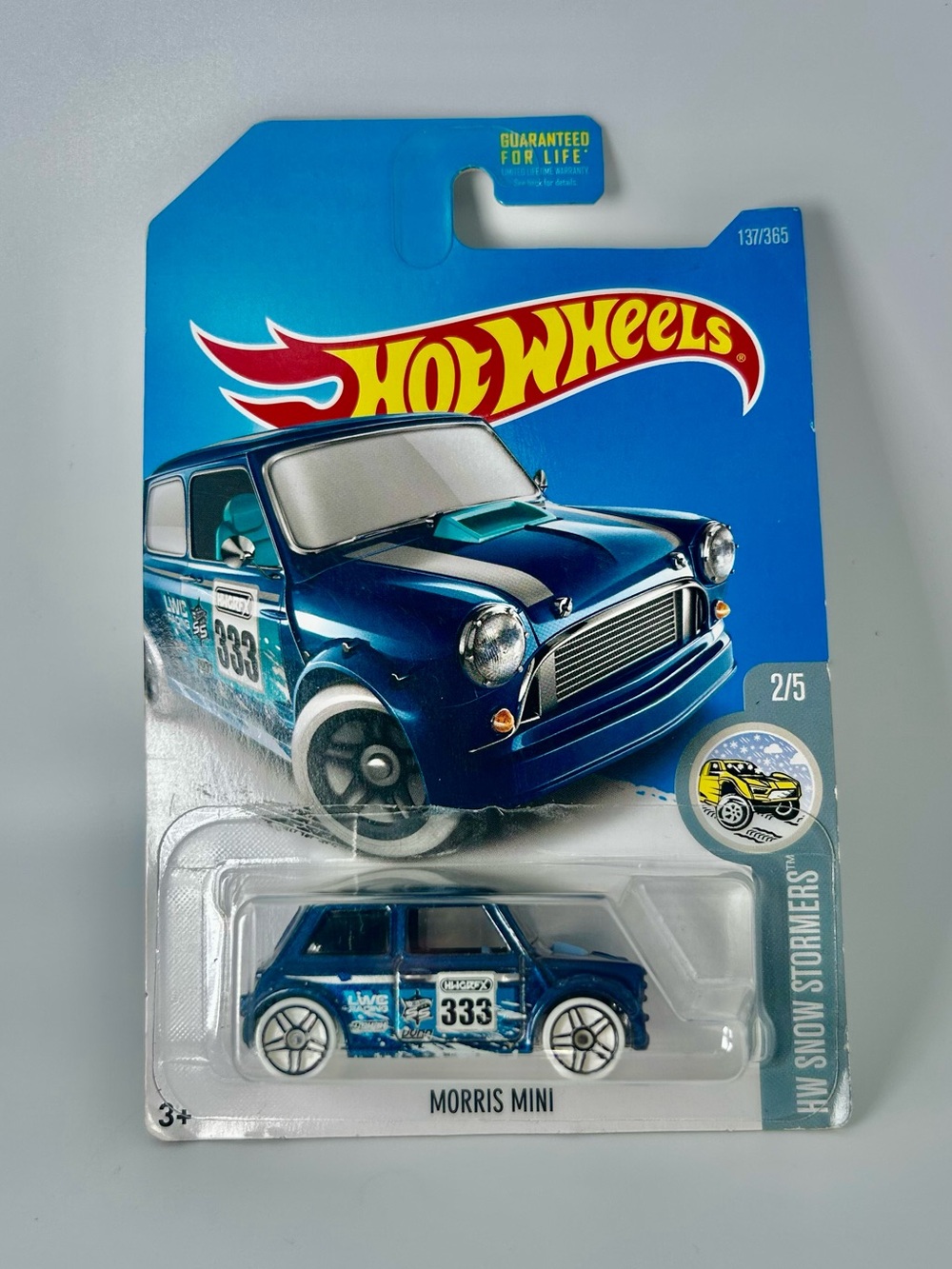 2017 Hot Wheels HW Snow Stormers 2/5 Morris Mini Dark Blue NEW 137/365